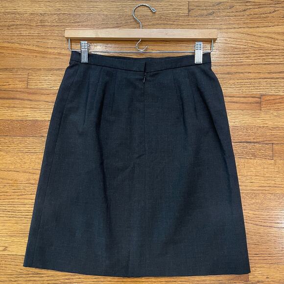 Garnet Hill Charcoal Gray Wool Pencil Skirt w Silk Lining Sz 6 EUC Lightweight - Picture 8 of 8